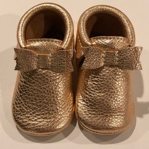 Brand new in box rose gold moccasins